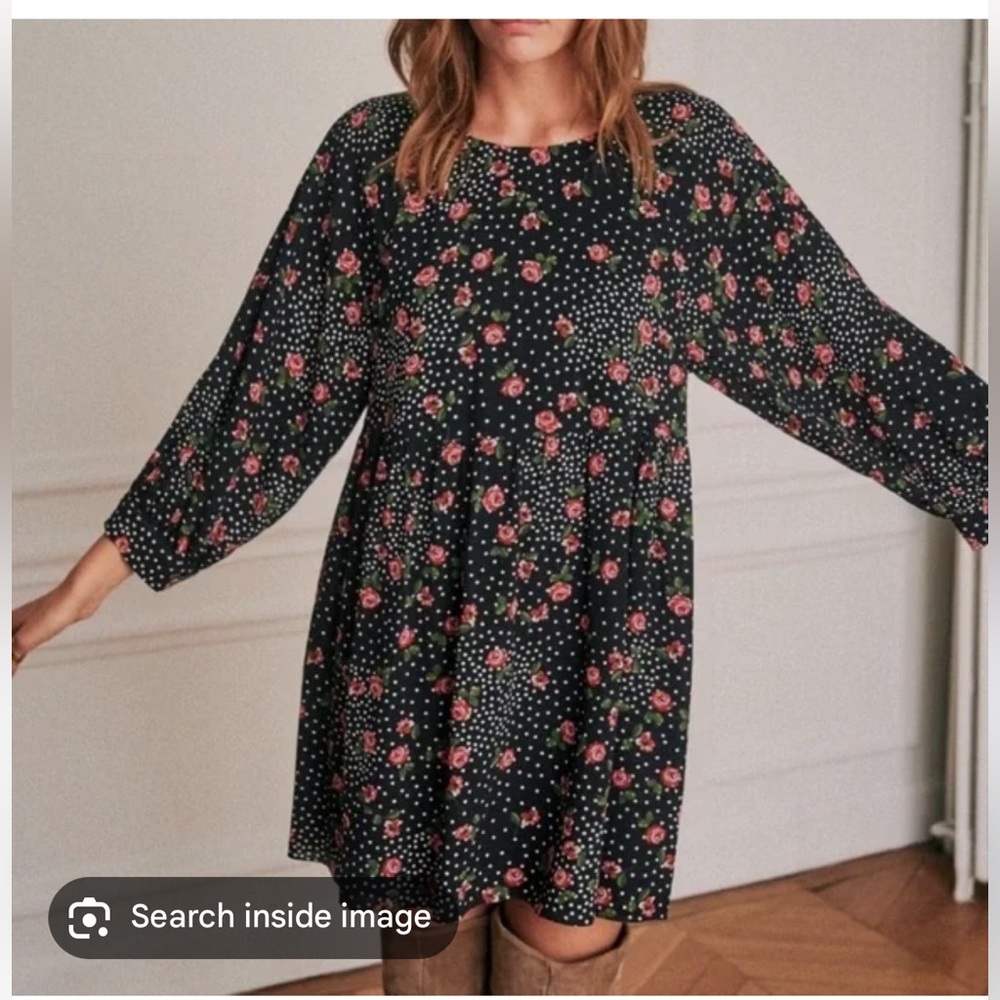 Sezane Grace long sleeve mini dress size 34 (US size 4)